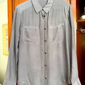 Gray Button-Up Shirt